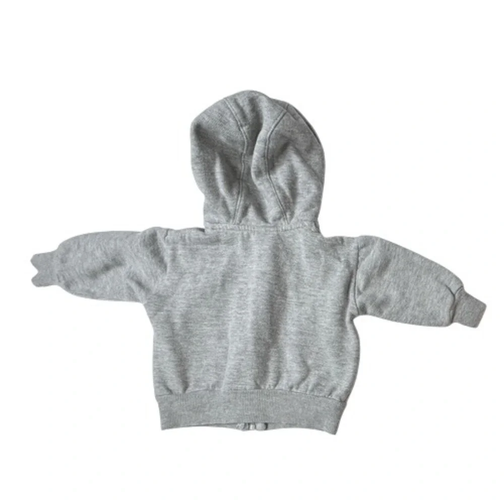 Marvel Webbed Wonder Zipper Gray Hooded Sweat Jacket Toddler 18 months Superhero